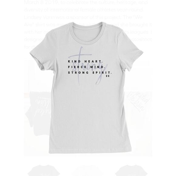 NWOT Under Armour White UA Strong Spirit Limited Edition T-Shirt, Women's Small - Picture 1 of 6
